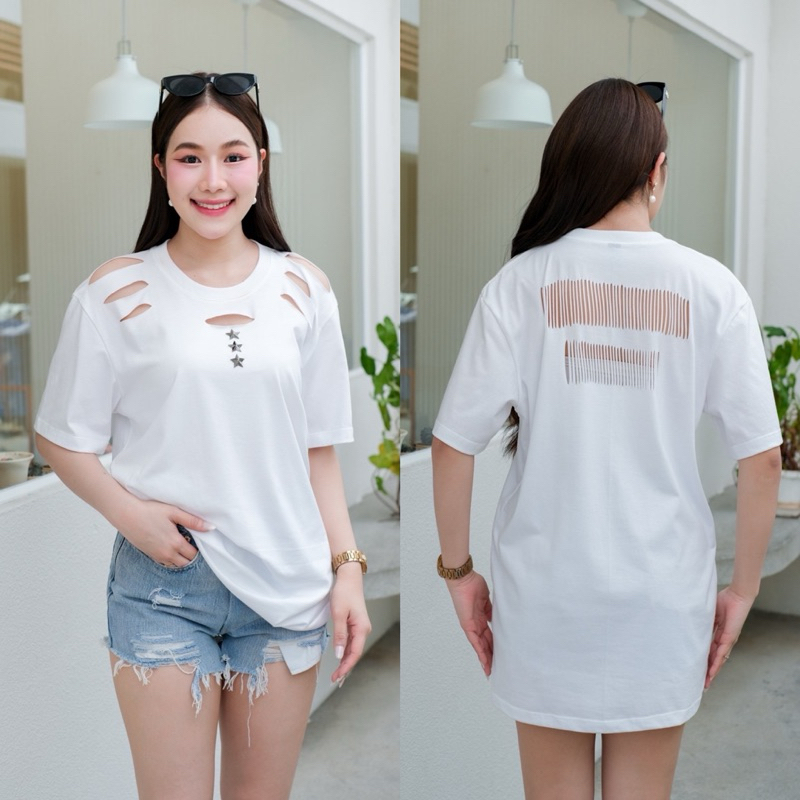 เสื้อยืดตัดขาด เสื้อเรียกผู้ ขาดจนผู้ชายมอง