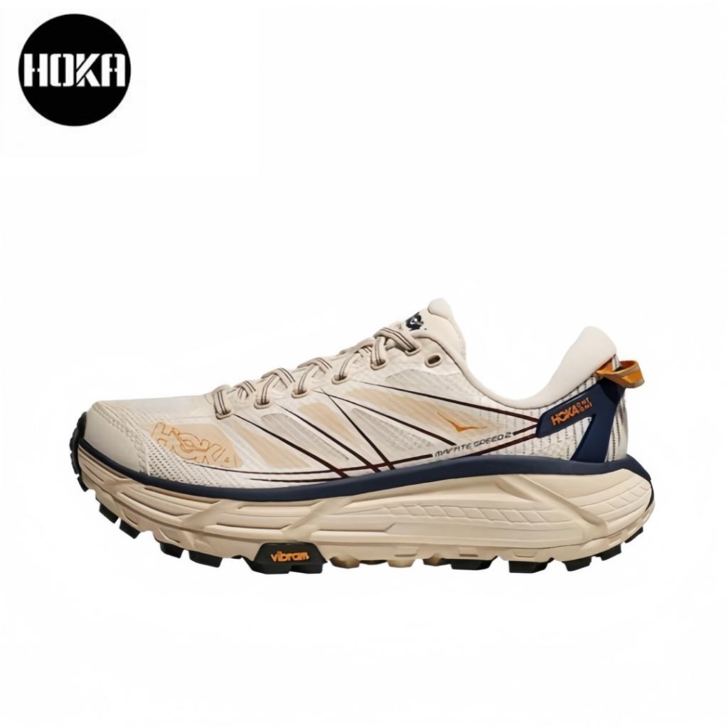 HOKA ONE ONE Mafate Speed 2 สีน้ำตาล ของแท้ 100 % Sports shoes Running shoes style