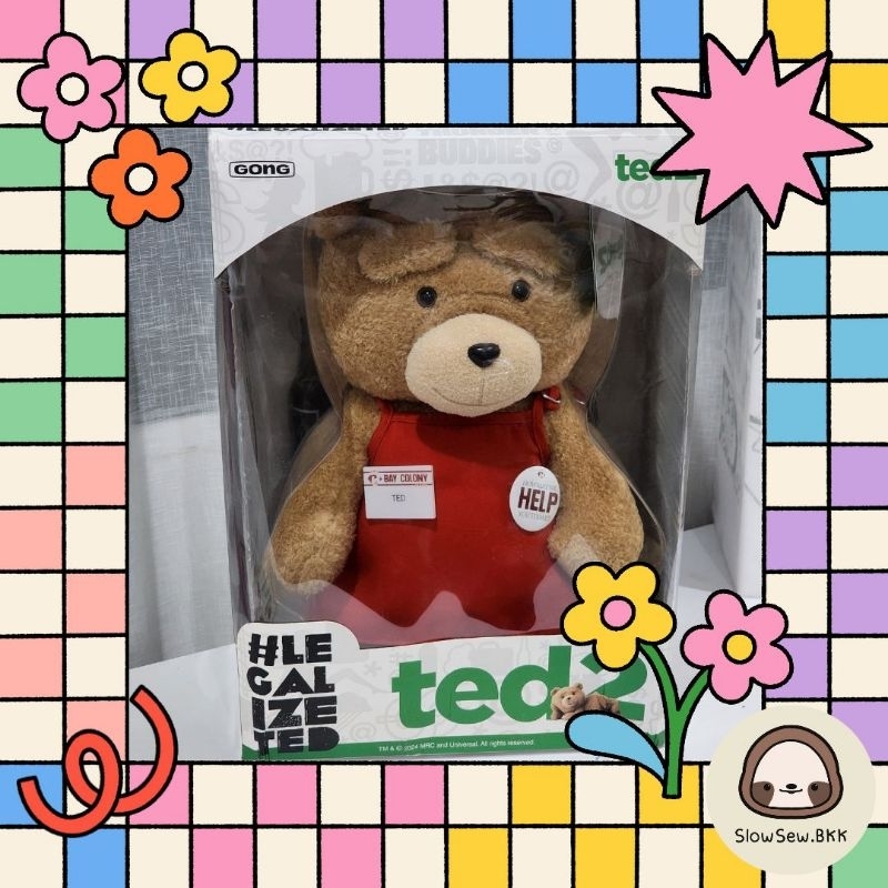 [พร้อมส่งจากไทย] Popmart ted2 action plush doll หมีเทด แท้ 💯