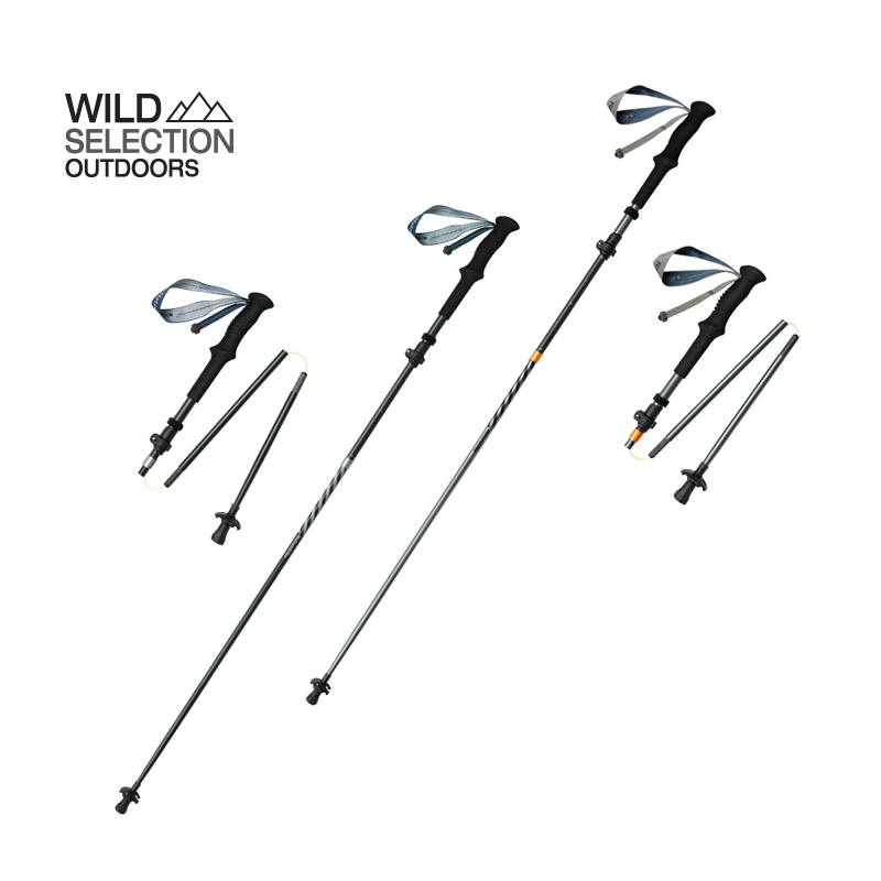 ไม้เดินป่า ไม้วิ่งเทรล Naturehike  carbon and aluminum five-section adjustable folding trekking pole CNK2450DS012 - 013