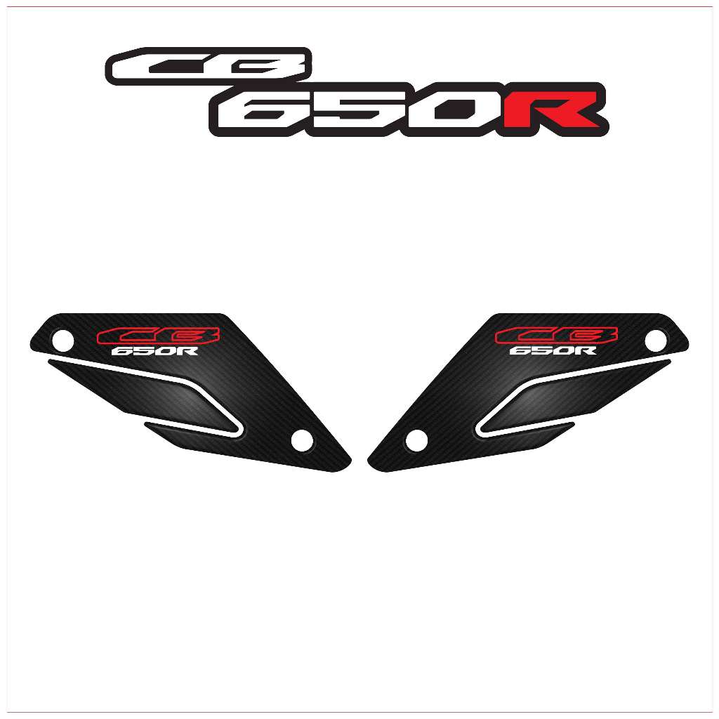 กันรอยอก CB650R - Logo แดง-ขาว V2 #กันรอยCB650R #กันรอยอกCB650R #ของแต่งCB650R