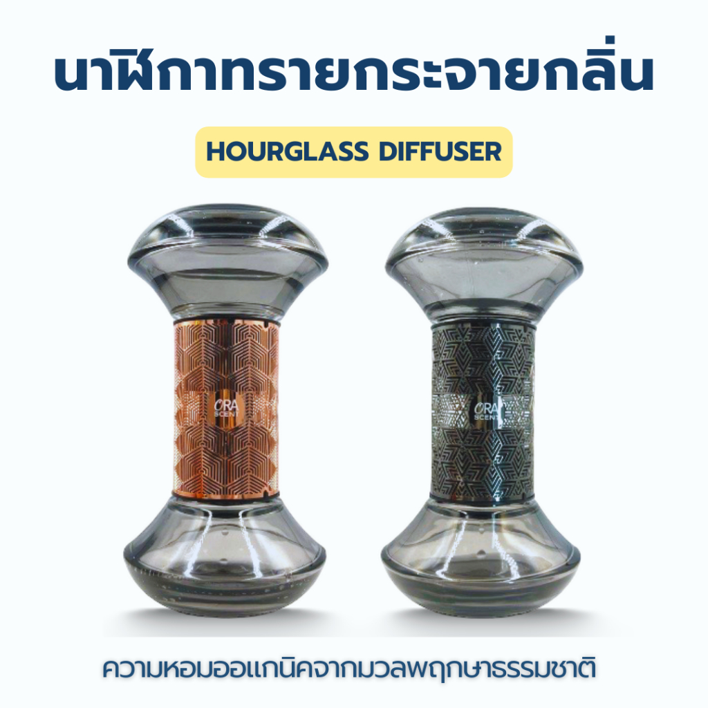 นาฬิกาทรายกระจายกลิ่น ความหอมและรูปทรงยูนีคแบบพิเศษ ช่วยเพิ่มประสิทธิภาพการนอน ช่วยผ่อนคลายความเครียด ปรับบรรยากาศ