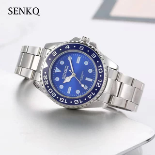 นาฬิกาข้อมือผู้ชาย Senkq ของแท้100% สายสเตนเลส ดีไซน์โรเล็กซ์ มีบริการตัดสาย