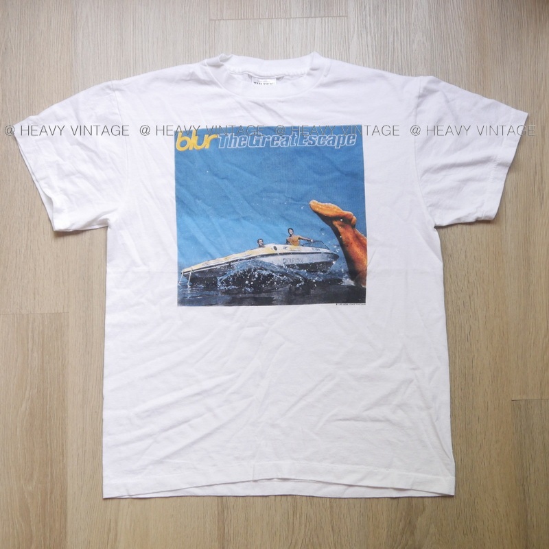 BLUR The Great Escape เสื้อวินเทจ เสื้อทัวร์วงร๊อค โปรโมทอัลบั้ม heavy vintage shirt