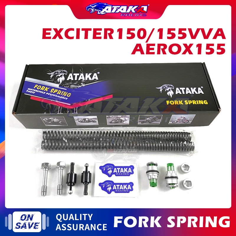 ATAKA สปริงโช๊คหน้าปรับได้ (FORK UPGRADE KIT) ชุดอัพเกรดโช้คหน้า สำหรับYAMAHA AEROX155 EXCITER150 EX
