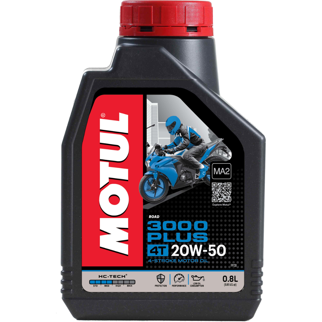 น้ำมันเครื่อง MOTUL 3000 PLUS 20W-50 0.8 ลิตร สำหรับเครื่อง 4 จังหวะ 1 liter Motul 3000 plus 20W-50