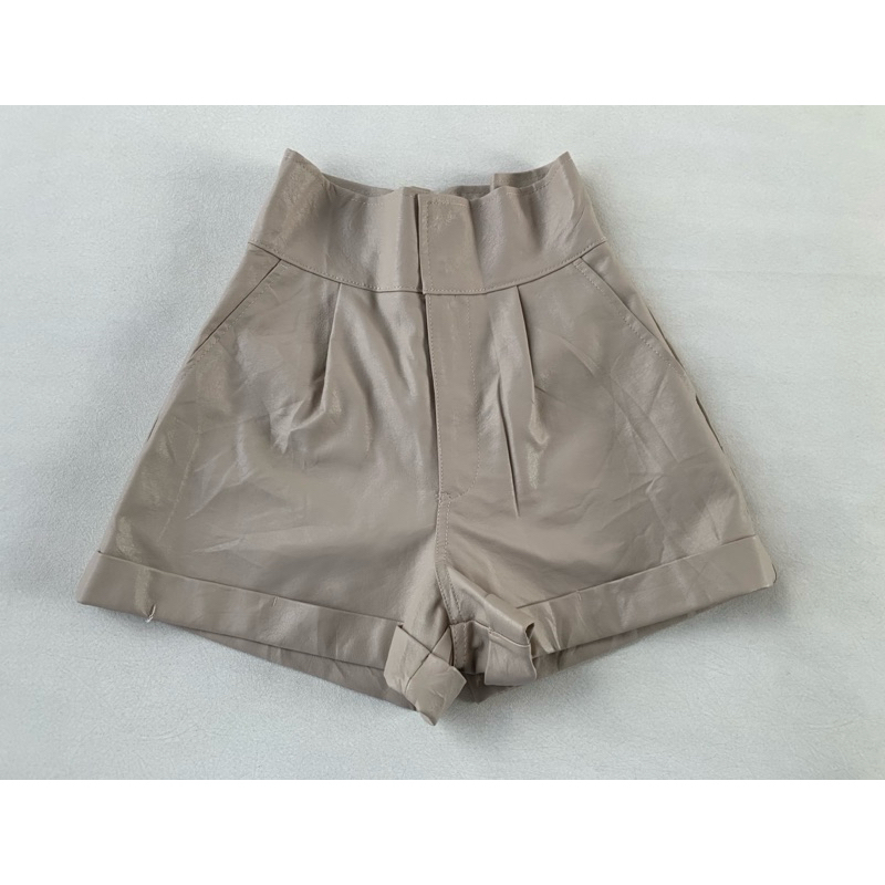 A398.กางเกงหนังขาสั้นGRL