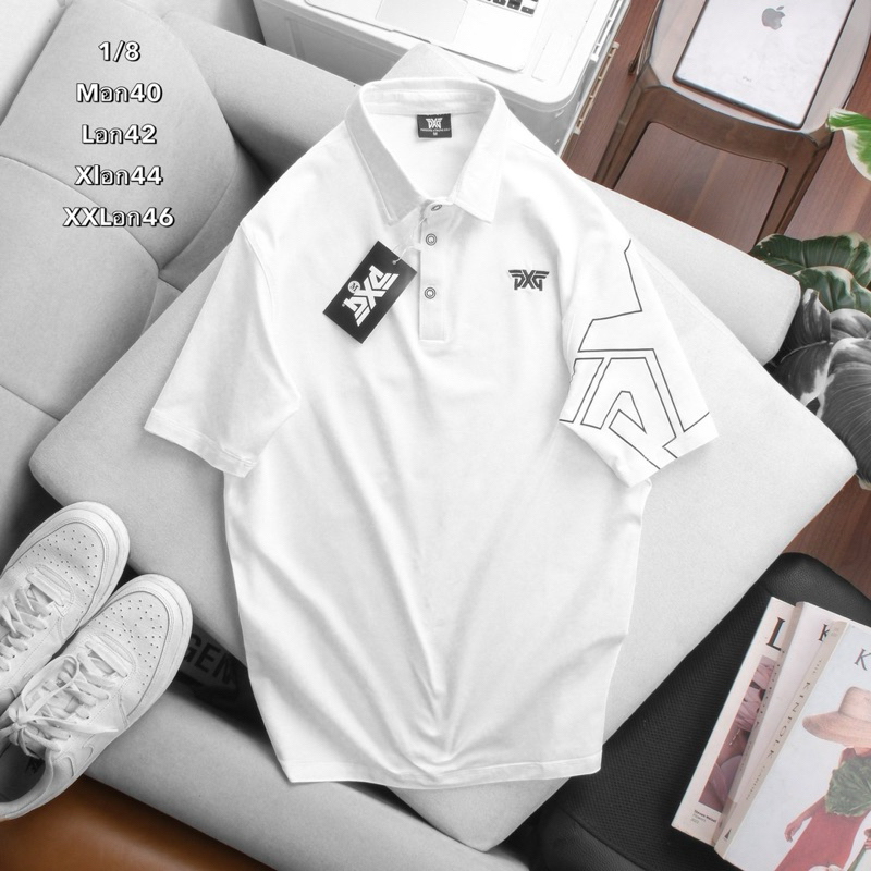 เสื้อตีกอล์ฟโปโลผู้ชาย คอปกแขนสั้น