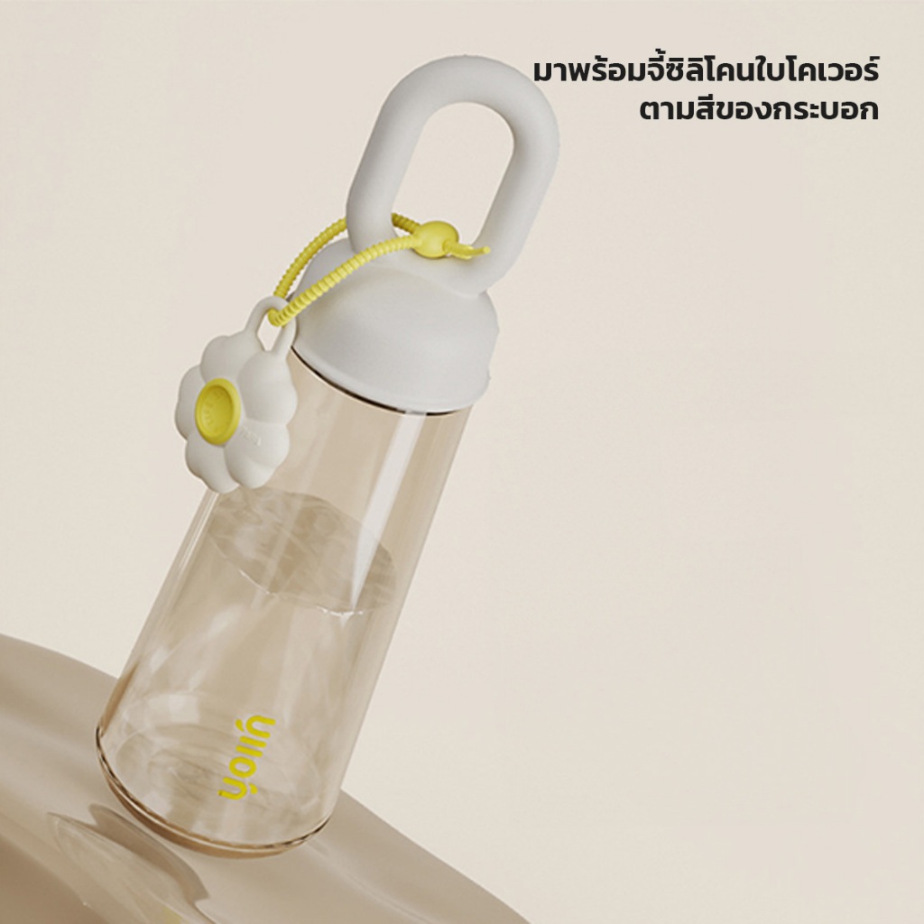 กระบอกน้ำใส ความจุ 500ml มีหูหิ้ว สำหรับพกพา สไตล์น่ารัก ทนความร้อน ราคา ถูกที่สุด ดีลบีเคเค แกลเลอรีภาพที่ 4