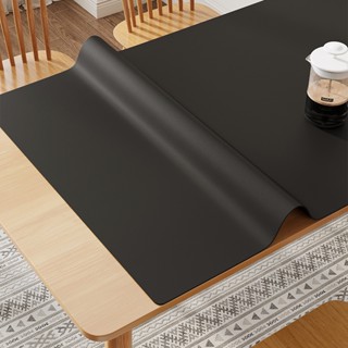 Amily ผ้าปูโต๊ะ PU เสื่อโต๊ะ วัสดุหนัง กันน้ำ กันน้ำมัน สีทึ…