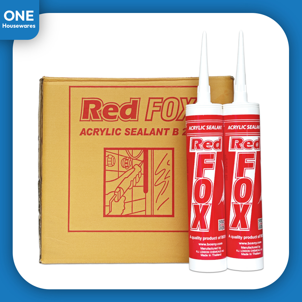 [ยกลัง] กาวซิลิโคน กาวอะคริลิค กาวอคิลิค Red Fox acrylic sealant กาวยาแนว แดปอะคริลิก อะคริลิค red f