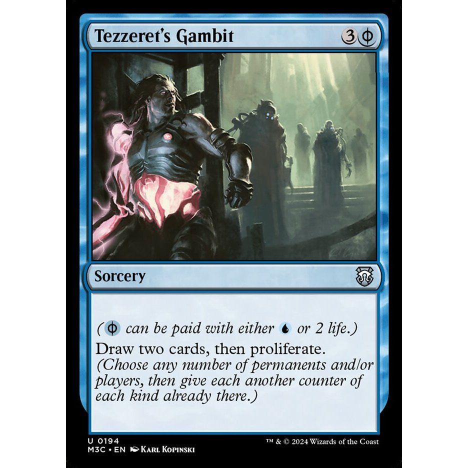 Tezzeret's Gambit การ์ด Magic The Gathering ของแท้ จากรุ่น Modern Horizons 3 Commander