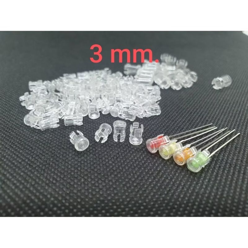 ปลอกหลอด LED (ปลอกพลาสสติกใส)มี 2 ขนนาด LED 3 MM. กับ 5 MM