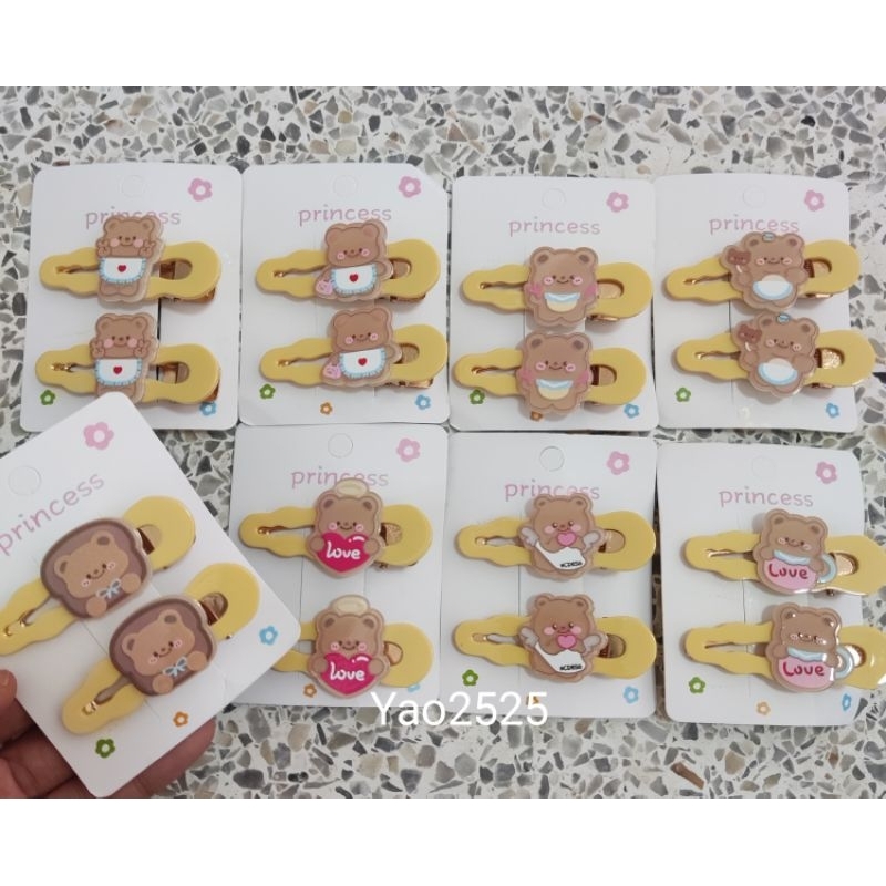 กิ๊บหมีเนย **กดขั้นต่ำ2ชิ้นคละได้ทั้งร้านนะคะ**น่ารักมากๆ พร้อมส่งจากไทย