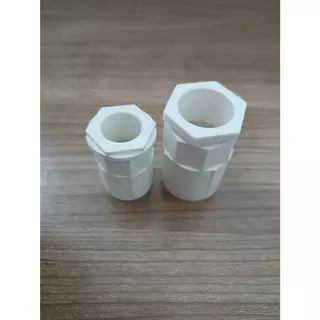 LESSO Flexible Coupling คอนเนคเตอร์ ข้อต่อเข้ากล่องพักสายไฟ ขนาด 20mm./25mm./32mm. สีขาว (แพ็ค 50/100 ชิ้น)