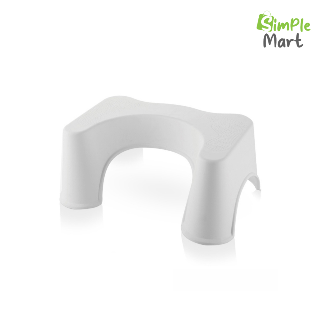 เก้าอี้นั่งส้วม ที่วางเท้าในห้องน้ำ ที่วางเท้า Toilet Stool ใช้สำหรับนั่งขับถ่าย สะดวก Simple Mart