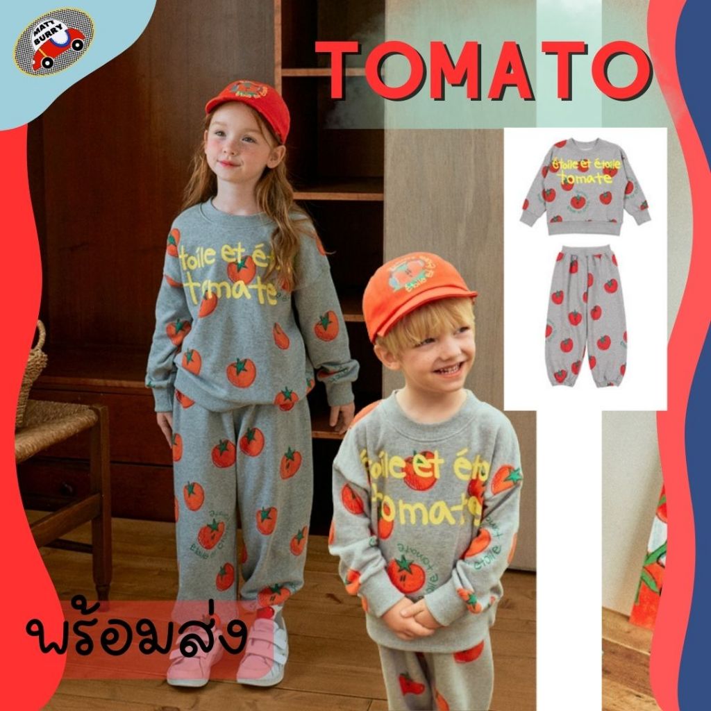 BeBe (mattburry ของแท้ พร้อมส่ง นำเข้าเกาหลี )Winter tomato ชุดเด็กผู้หญิงมาพร้อมที่คาดผม คุณภาพแบรนด์เกาหลี