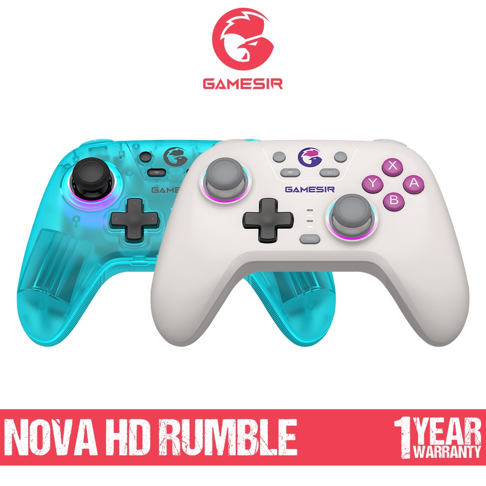 GAMESIR Nova HD Rumble NS Controller จอยเกมไร้สาย ™ Hall Effect และเทคโนโลยี HD Rumble