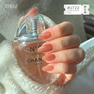 สีทาเล็บกึ่งเจล สีลูกแก้ว แคทอาย U-DELI U-722 (ไม่อบ) Sliver Metallic Cat Eye Vegan ใช้แม่เหล็ก