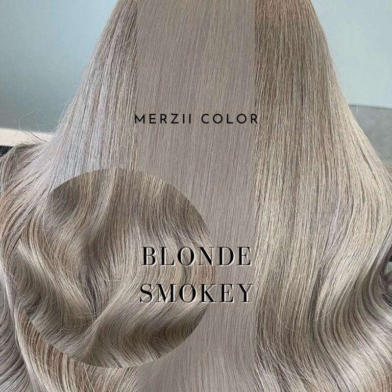 🩷ทรีทเม้นท์เคราตินสีผม Blonde Smokey(บลอนด์เทาควัน)🌪️🌪️🌪️(พื้นผมระดับ10) (*71)