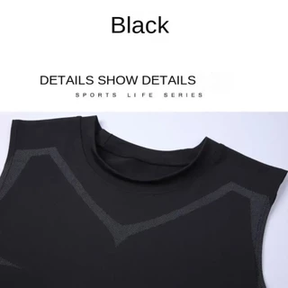 เสื้อรัดกล้ามเนื้อ PRO เสื้อรัดรูปแขนกุดระบายอากาศได้ดี X001