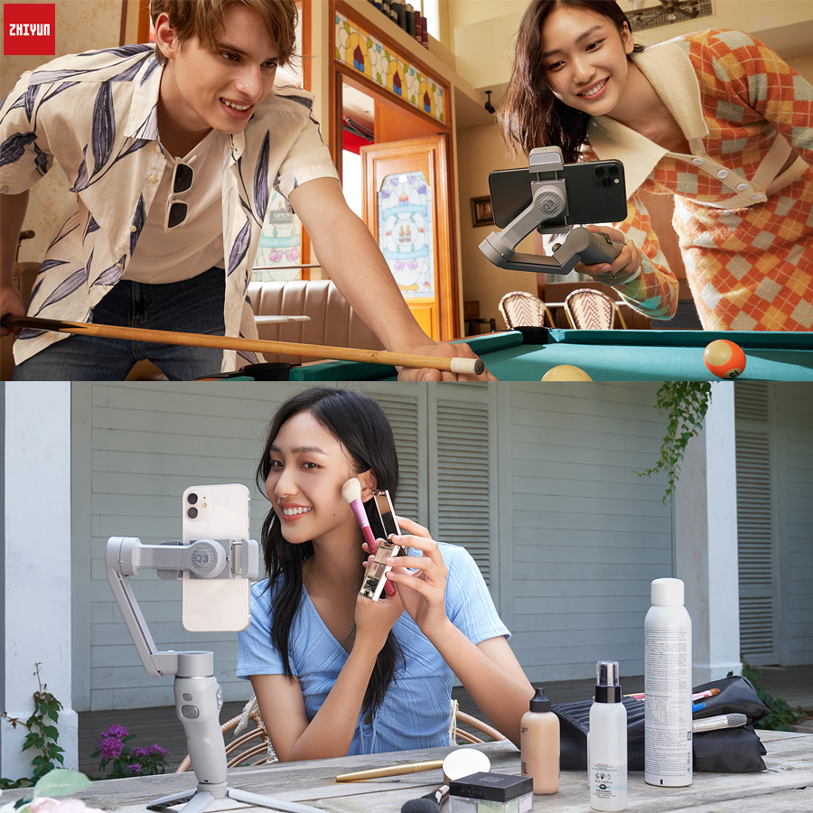Zhiyun Smooth Q3 ไม้กันสั่น 3 แกน มาพร้อมไฟ LED ในตัวหมุนได้ แถมฟรี Zhiyun Caseพร้อมขาตั้ง [Combo set]