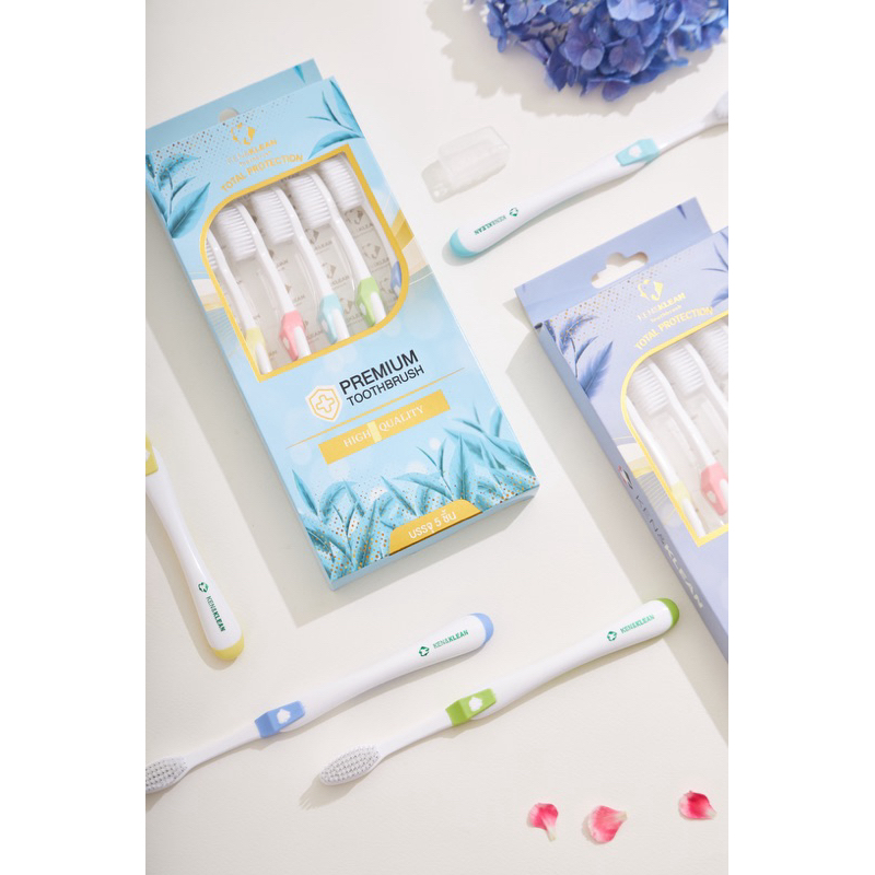 Kentoyshop แปรงสีฟันสีพาสเทล Ken & Klean แพ็คกล่อง 5 ชิ้น คละสี กล่องละ 79 บาท