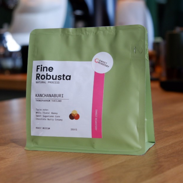 Sweet Roastery Fine Robusta เมล็ดกาแฟคั่วกลาง Specialty Single origin