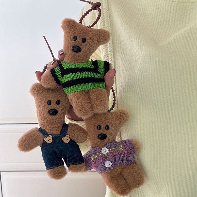 (พร้อมส่ง🐻) Teddy bear Knit shirt พวงกุญแจหมี พวงกุญแจห้อยกระเป๋า