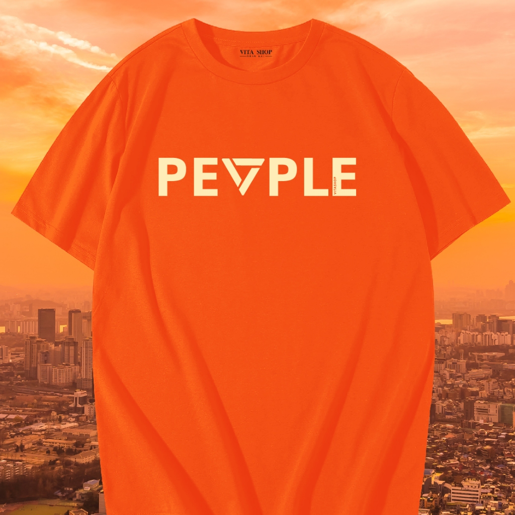 NEWS เสื้อด้อมส้ม | PEOPLE | เสื้อยืดคอตตอนเนื้อนุ่ม ทรงตรงใส่ได้ทั้งชายหญิง (พร้อมส่ง) VITASHOP