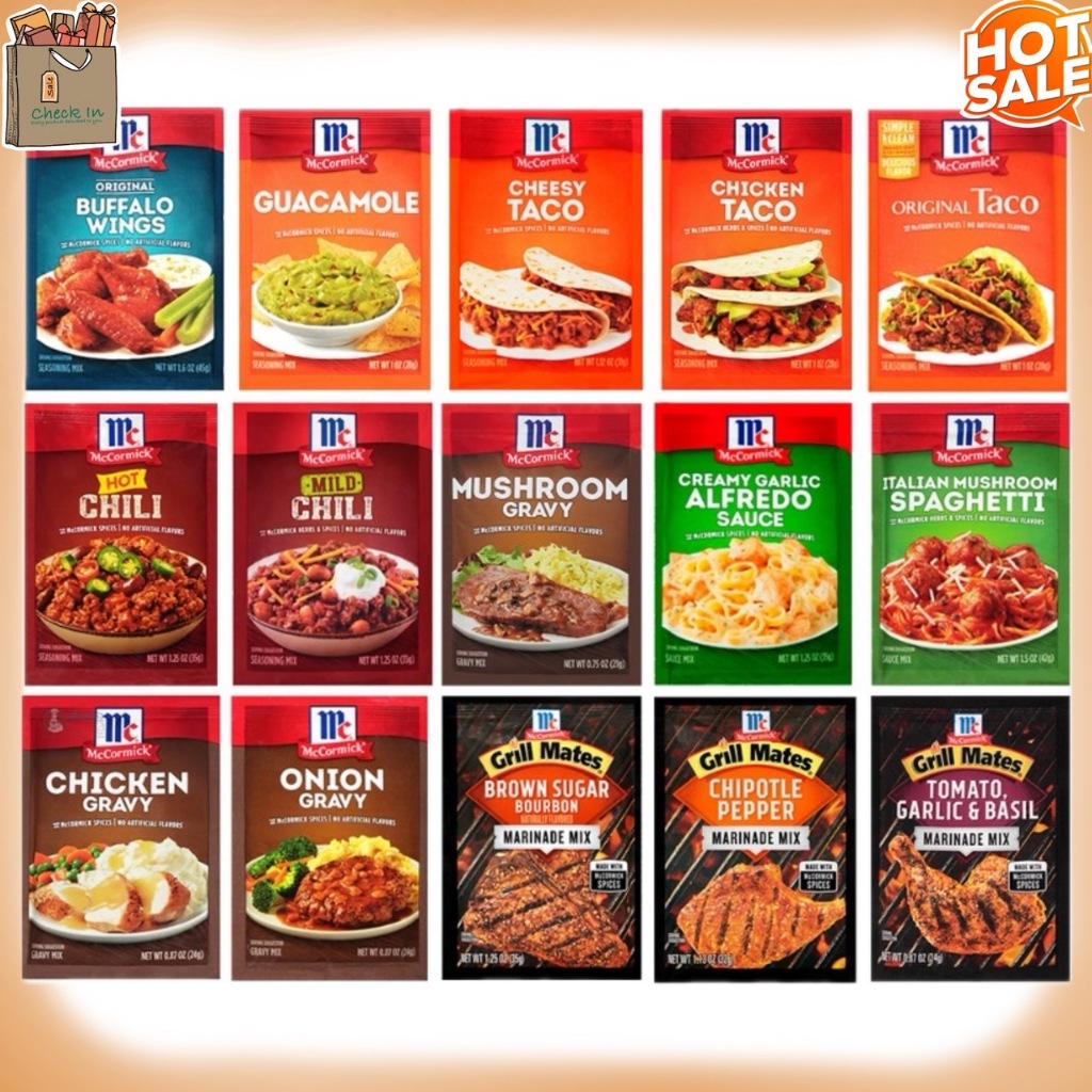 Mc Cormick แม็คคอร์มิค ผงเครื่องปรุง Italian Mushroom Spaghetti Taco Buffalo Wings Brown Sugar Cream