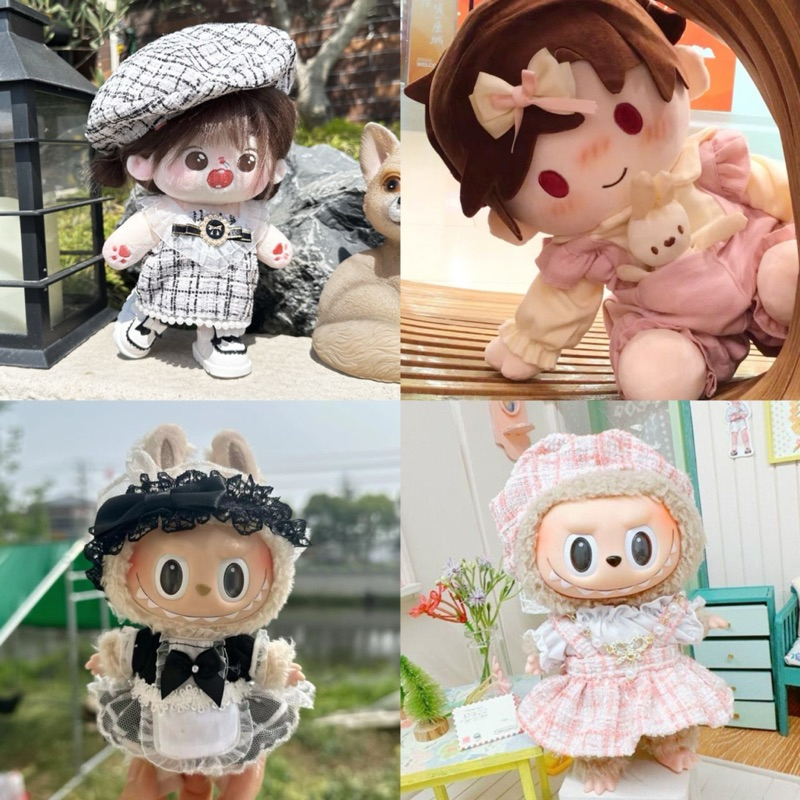 ชุดตุ๊กตา 10cm 17cm 40cm ใส่เหมียวเตนล์ ใส่ลาบูบู้ ใส่บันเหรินได้