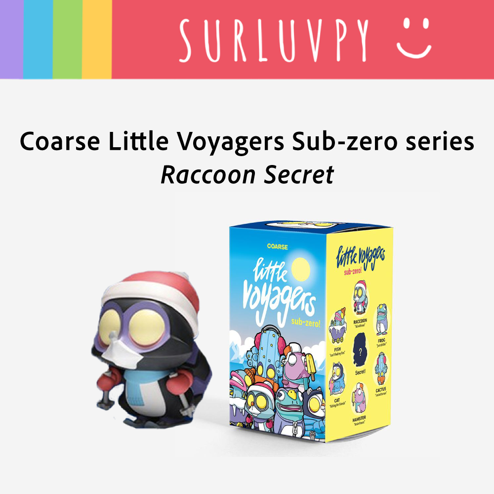 [🌈พร้อมส่ง☀️Secret]POPMART Coarse Little Voyagers Sub-zero series (Black Raccoon)