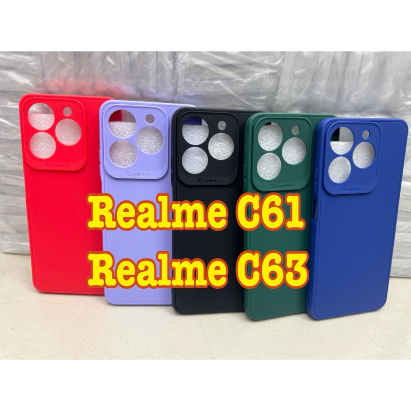 Realme C63🥰พร้อมส่งใน🇳🇱🥰เคสTPUสีพาสเทลคลุมกล้องFor Realme C61/Realme C63