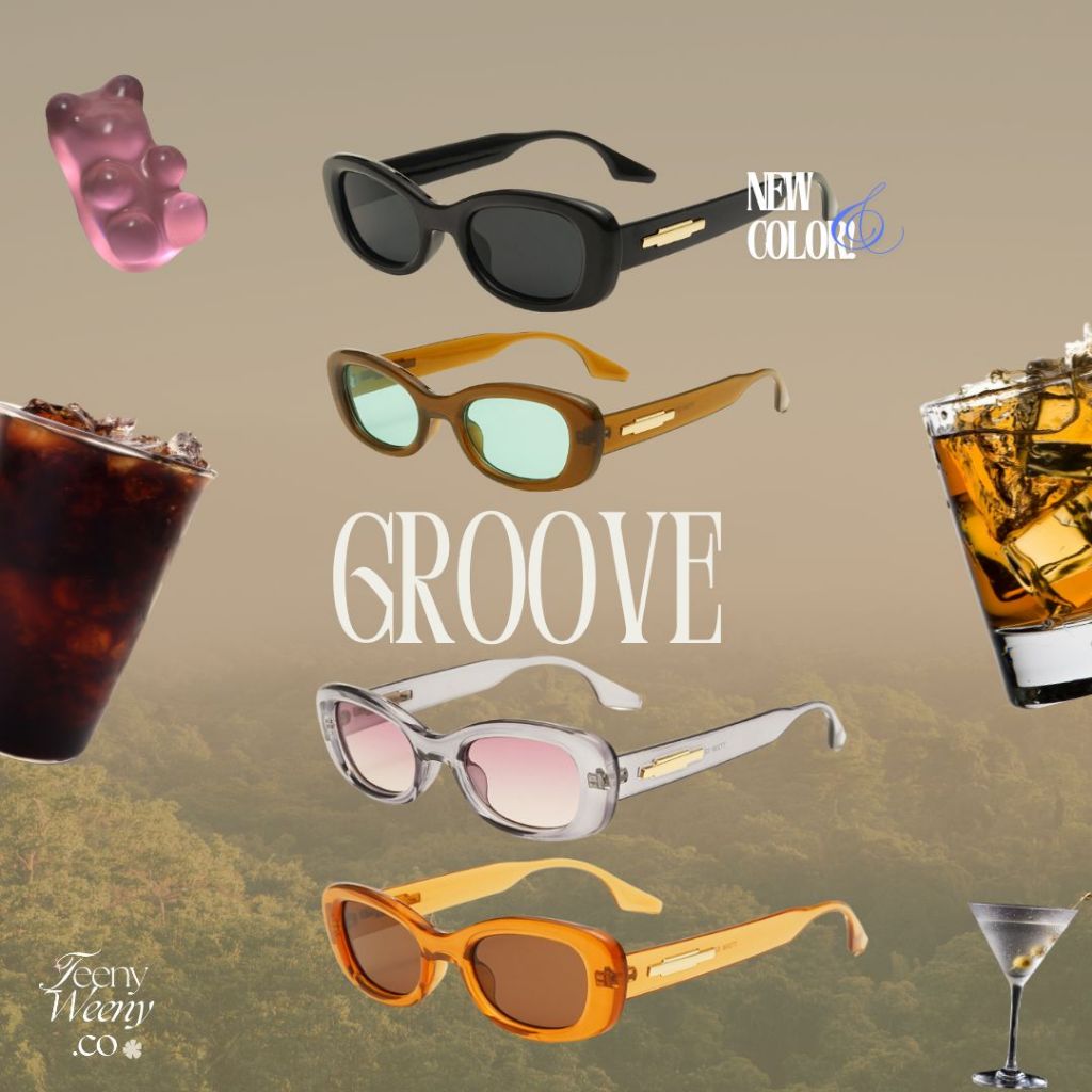 new! GROOVE groovy sunglasses ! old money style sunglasses แว่นกันแดดพร้อมส่ง——teenyweeny.co
