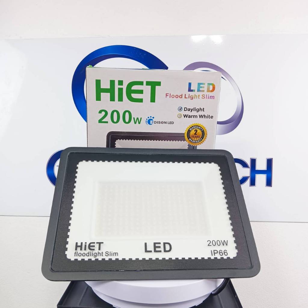 โคมฟลัดไลท์ LED 200W 6500K "HIET"