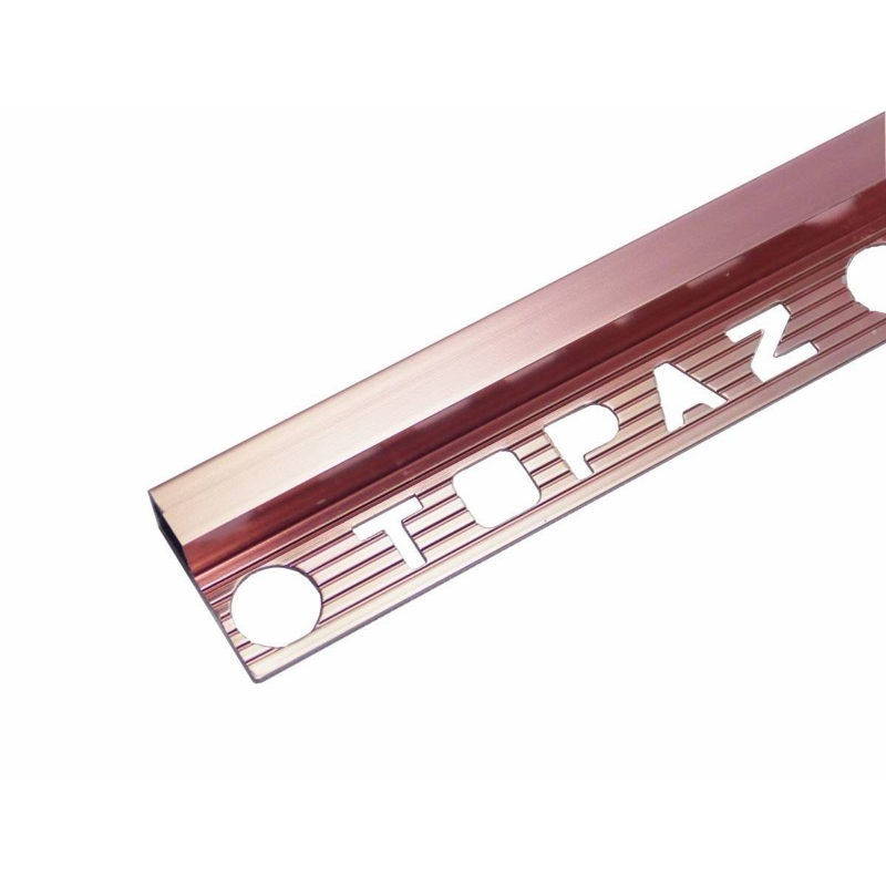 TPS102019 คิ้วอลูมิเนียมแบบเหลี่ยม ขนาด 10มม. สี พริ้งโกลด์
