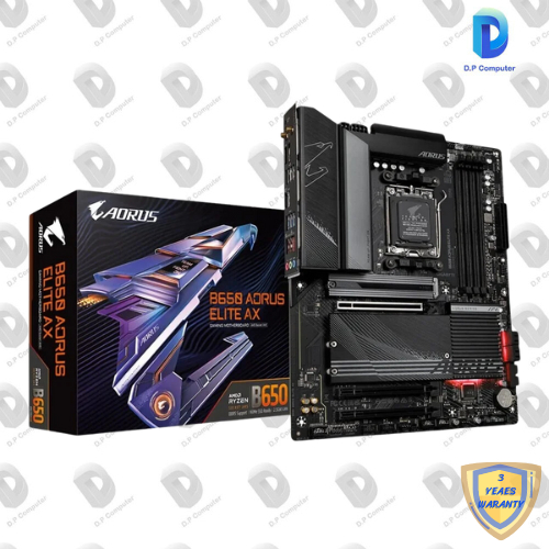 MAINBOARD (เมนบอร์ด) GIGABYTE B650 AORUS ELITE AX (SOCKET AM5) (ATX) สินค้าใหม่ รับประกัน 3 ปี