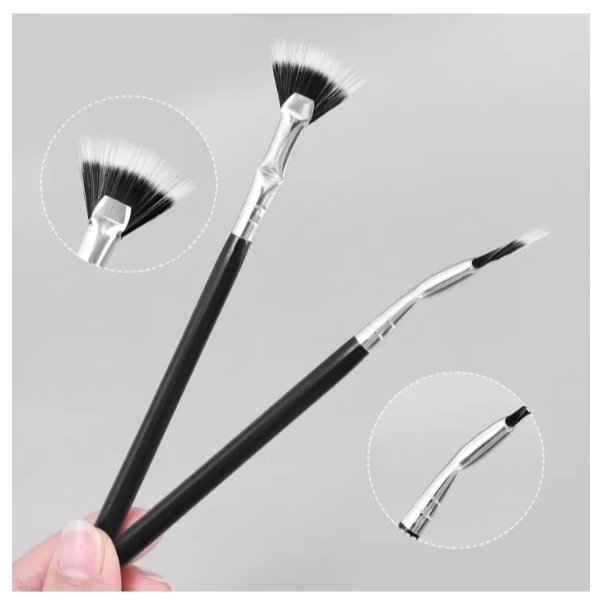 แปรงปัดขนตา รูปพัด ขนตาไม่หลุด ไม่ร่วง แปรงสำหรับแต่งหน้า แปรงไฮไลน์ มาสคาร่าขนตาที่กําหนดความยาวขึ้นได้เอง - รูปที่ 6