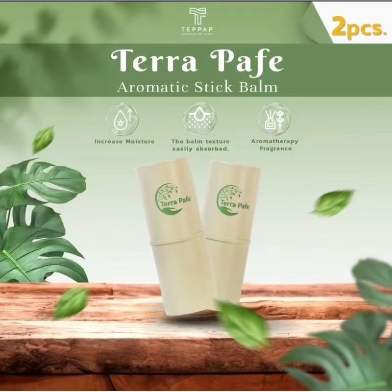 [ 2ชิ้น ] TERRA PAFE Comfrey Herbal Balm บาล์มอโรม่า ลดการคัน รอยจากยุงแมลงกัดต่อย ลดอาการวิงเวียน