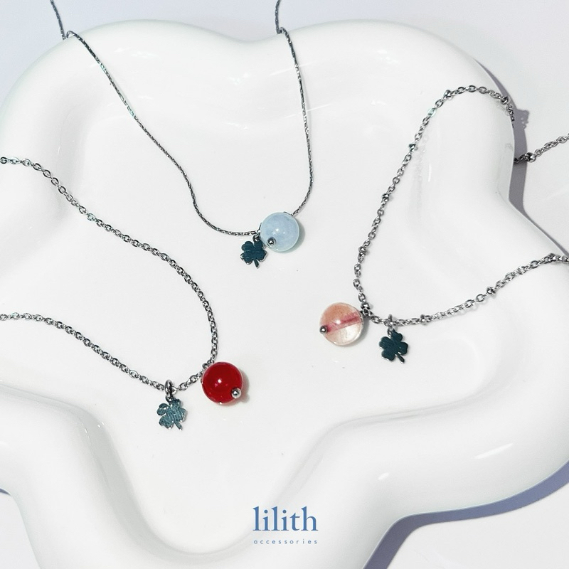 Lilith - Lucky stone necklace สร้อยคอ หินนำโชค สร้อยคอสแตนเลส