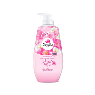 TWELVE PLUS Shower Rose ผลิตภัณฑ์ทำความสะอาดผิวกาย 400ml x 2