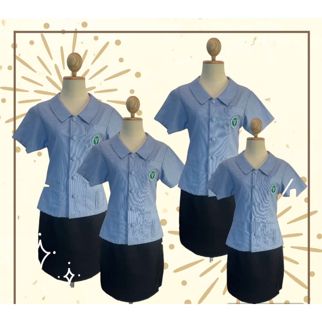 เสื้อกาวน์สาธารณสุข ฟ้าริ้วอนามัย By anita รุ่นขายดี