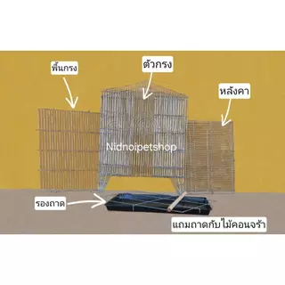 กรงทรงบ้านเล็กพับได้(เบอร์ 11)(กรงประกอบง่าย)กรงนก กรงชูก้า กระรอก กระแต หนูแฮมเตอร์ ราคาโรงงานคร้า