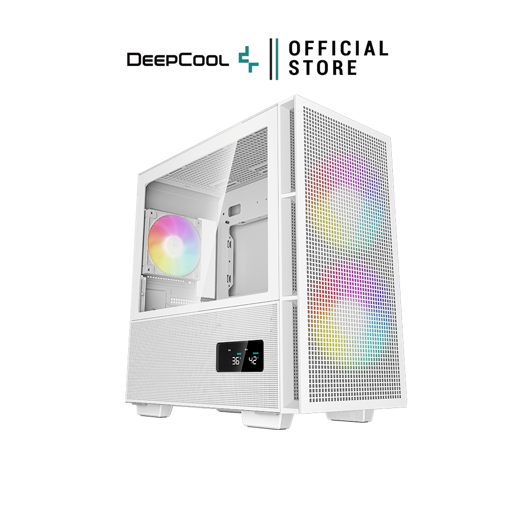 เคสคอมพิวเตอร์ DEEPCOOL - PC CASE M-ATX CH360 DIGITAL / CH360 DIGITAL WHITE รับประกันสินค้า 1 ปี