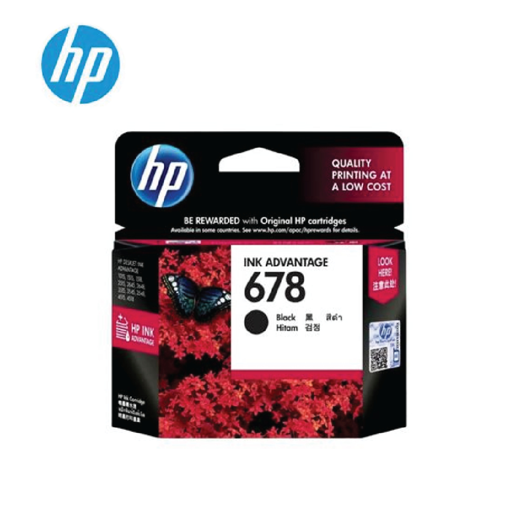 หมึกพิมพ์แท้ HP 678 Black Ink Cartridge (CZ107AA)