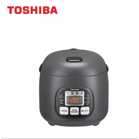 TOSHIBA หม้อหุงข้าว 0.54 ลิตร รุ่น RC-5MM(KH) สี ดำ หม้อในเคลือบสาร Healthy Flon รับประกันสินค้า 1ปี