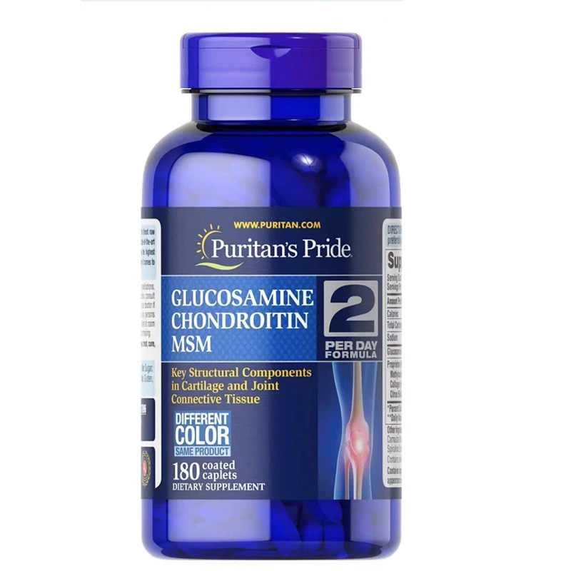 Puritan's Pride Triple Strength Glucosamine MSM Joint 180 Caplets กลูโคซามีน 3 ชนิด 180 แคปเล็ต