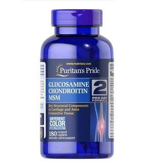 Puritan's Pride Triple Strength Glucosamine MSM Joint 180 Caplets กลูโคซามีน 3 ชนิด 180 แคปเล็ต