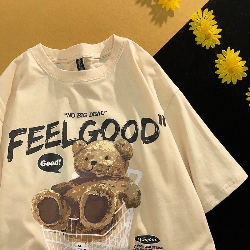 NEWเสื้อยืด คอกลม สุดน่ารัก เสื้อยืดแฟชั่น ผ้านิ่ม ใส่สบาย ใส่ได้ทั้งผู้หญิงและผู้ชาย Man Clothing